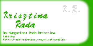 krisztina rada business card